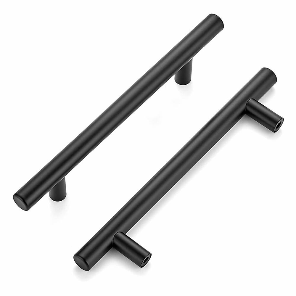 Black Cabinet Pulls 5” Center 7 3/8” Length Stainless Steel Handles 45 Piece Box